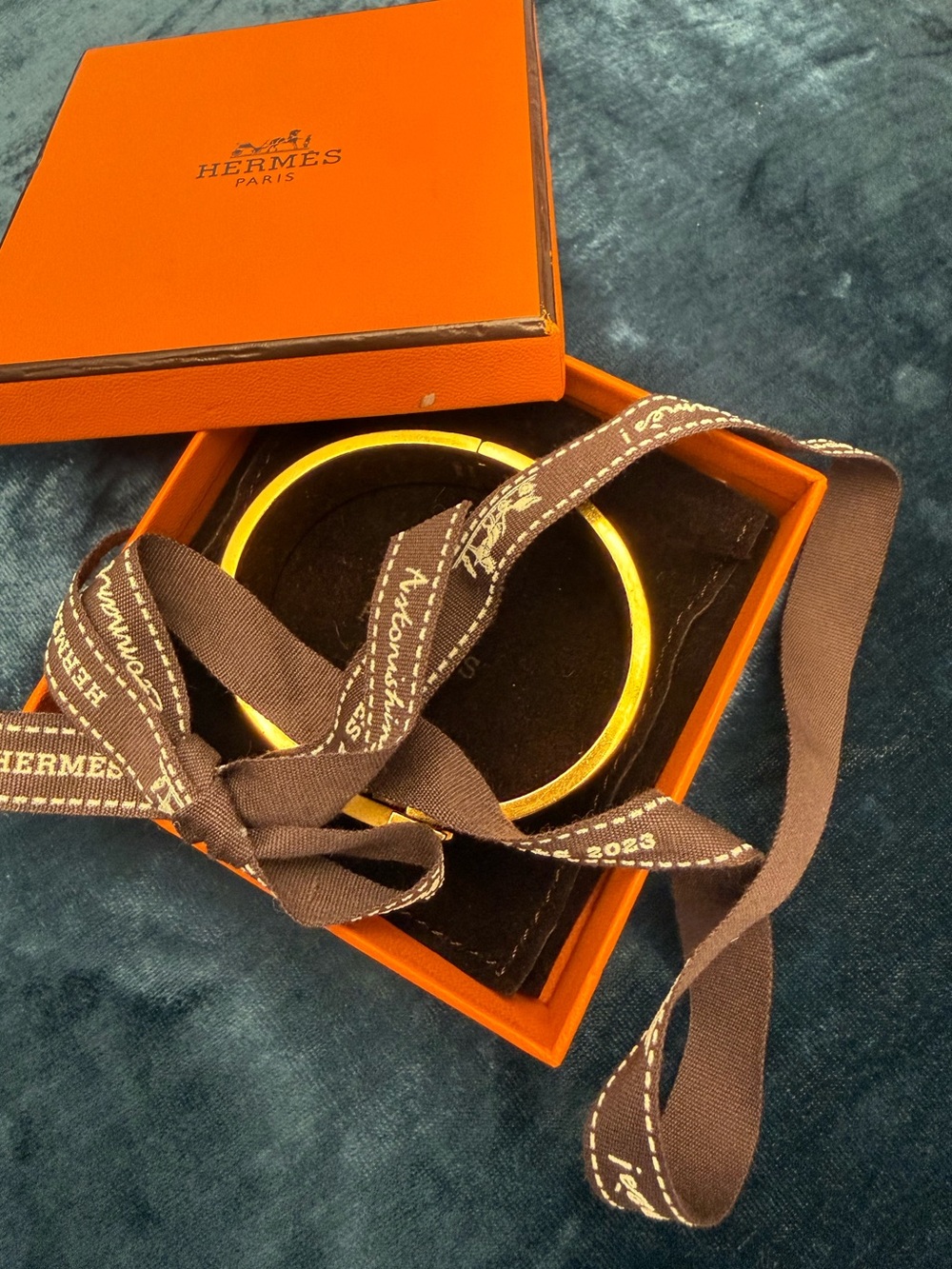 Hermès Clic Clac H PM Bracelet Black Enamel Gold - Picture 5 of 12